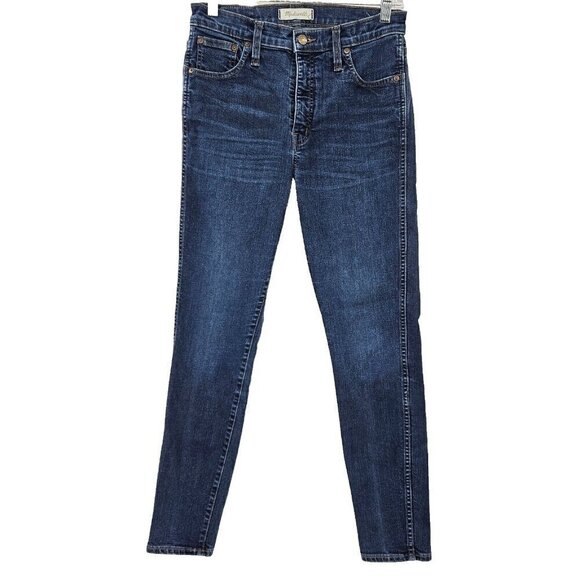Madewell 10" High Riser Skinny Skinny Jeans Dark Wash Women’s Size 28 Denim - Picture 1 of 9